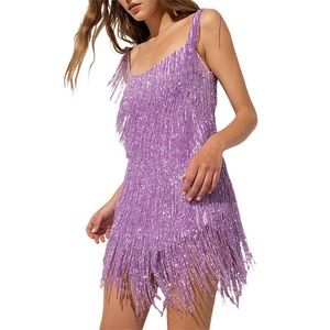Purple Tinsel Dress